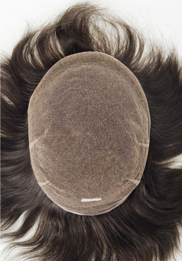Système de cheveux de dentelle avec une densité moyenne