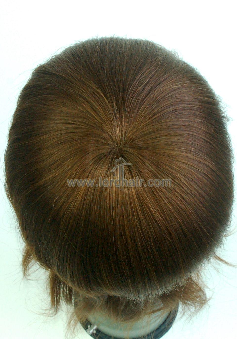 YJ503: Breathable French Lace with PU Patch Base Human Hair System