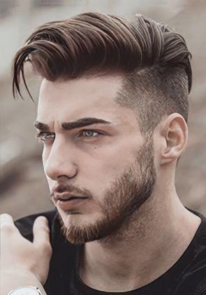 Coiffure Hommes Pré-Coupe Avec Coiffure Volumineuse Lissée