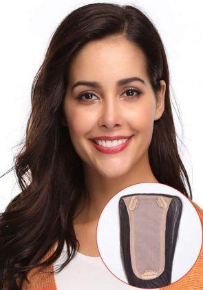 Perruque avec avec des cheveux humains rémy et silk top