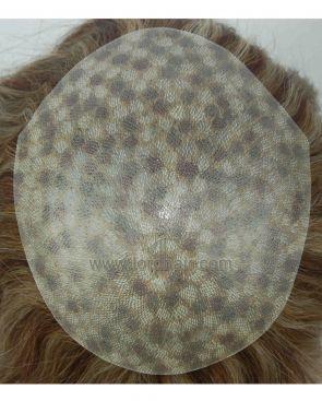 F689: La moumoute femme avec checkerboard point culminant, la base de poly transparent partout