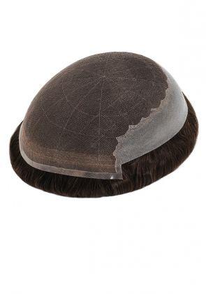 Dentelle française avec Postiches en peau fine pour cheveux clairsemés