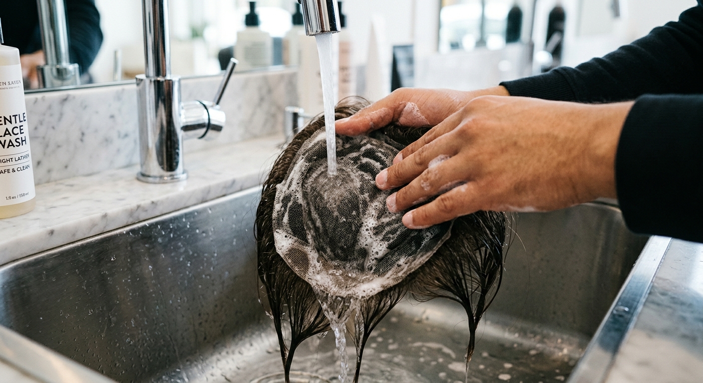 prothèse capillaire hommes nettoyage