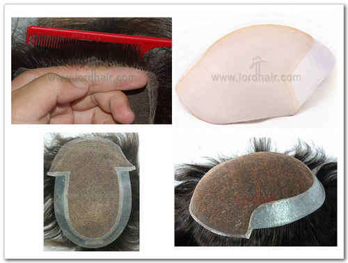 Full lace base with replaceable front section hair replacement system