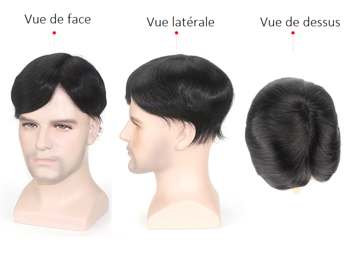 vue de face, latérale, de dessus vue de face, latérale, de dessus